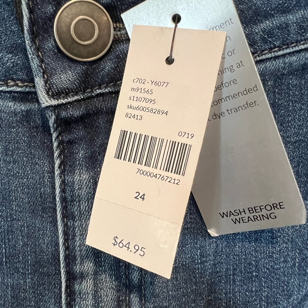 B10.20. NWT Lane Bryant VENEZIA MID-RISE Straight Bloom Wash 24